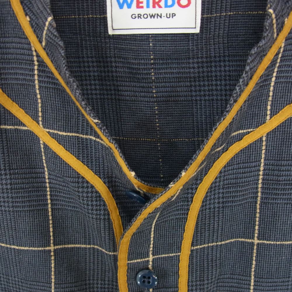 WEIRDO ウィアード 20SS WRD-20-SS-25 LEAGUE S/S SHIRTS 半袖 ベースボール シャツ  グレー系 M【中古】