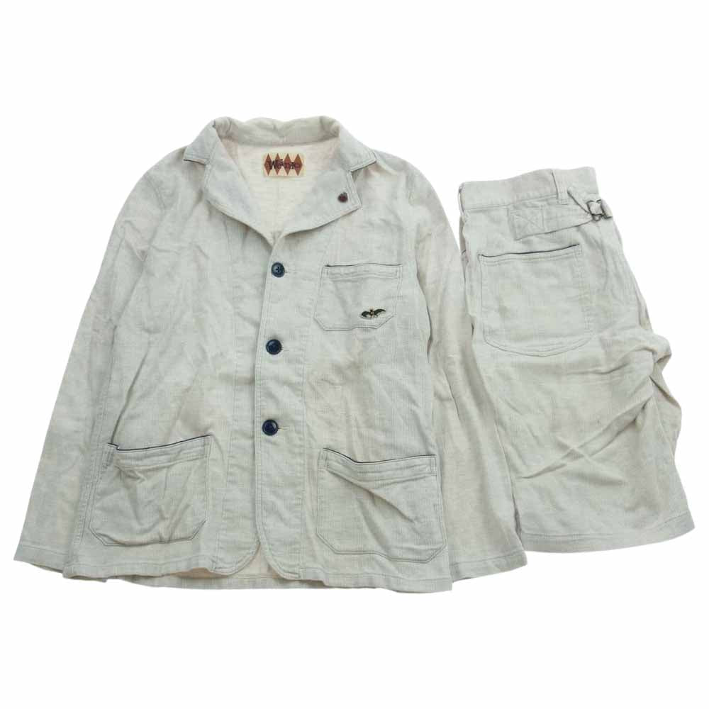 WEIRDO ウィアード 13SS WRD-13-SS-03 WRD-13-SS-04 蝙蝠 刺繍 ジャケット 蜘蛛 刺繍 ショートパンツ セットアップ【中古】