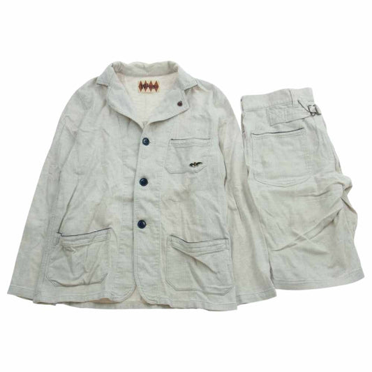 WEIRDO ウィアード 13SS WRD-13-SS-03 WRD-13-SS-04 蝙蝠 刺繍 ジャケット 蜘蛛 刺繍 ショートパンツ セットアップ【中古】