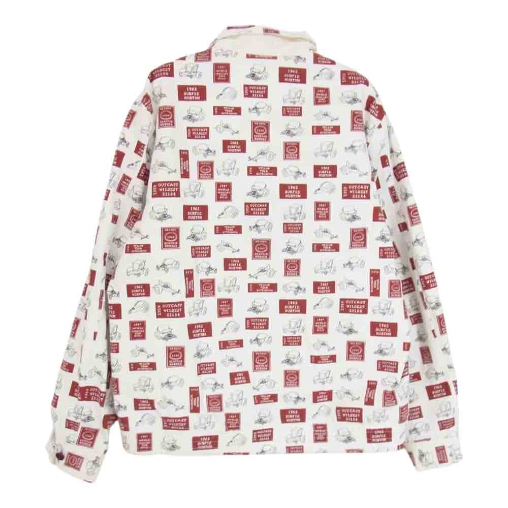 WEIRDO ウィアード 14AW WRD-14-AW-12 総柄 リバーシブル コットンジャケット ブルゾン ホワイト系 M【中古】