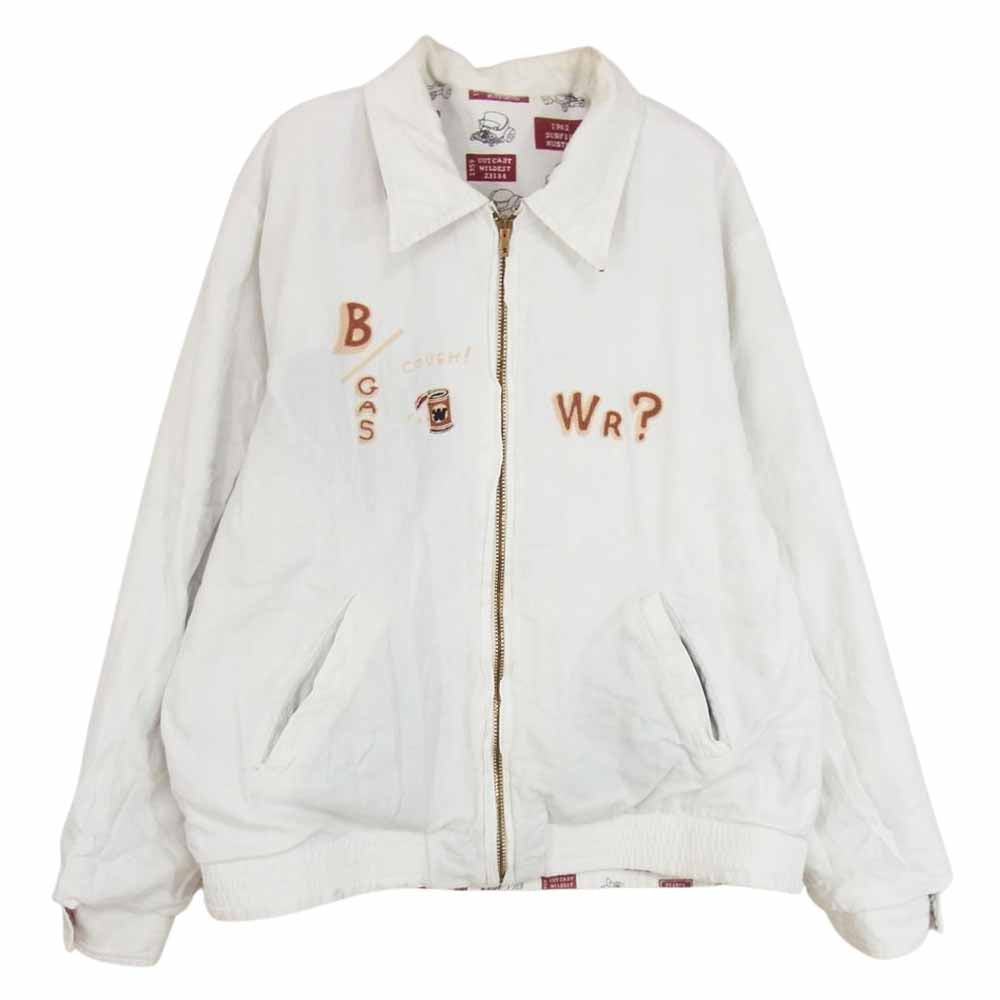 WEIRDO ウィアード 14AW WRD-14-AW-12 総柄 リバーシブル コットンジャケット ブルゾン ホワイト系 M【中古】