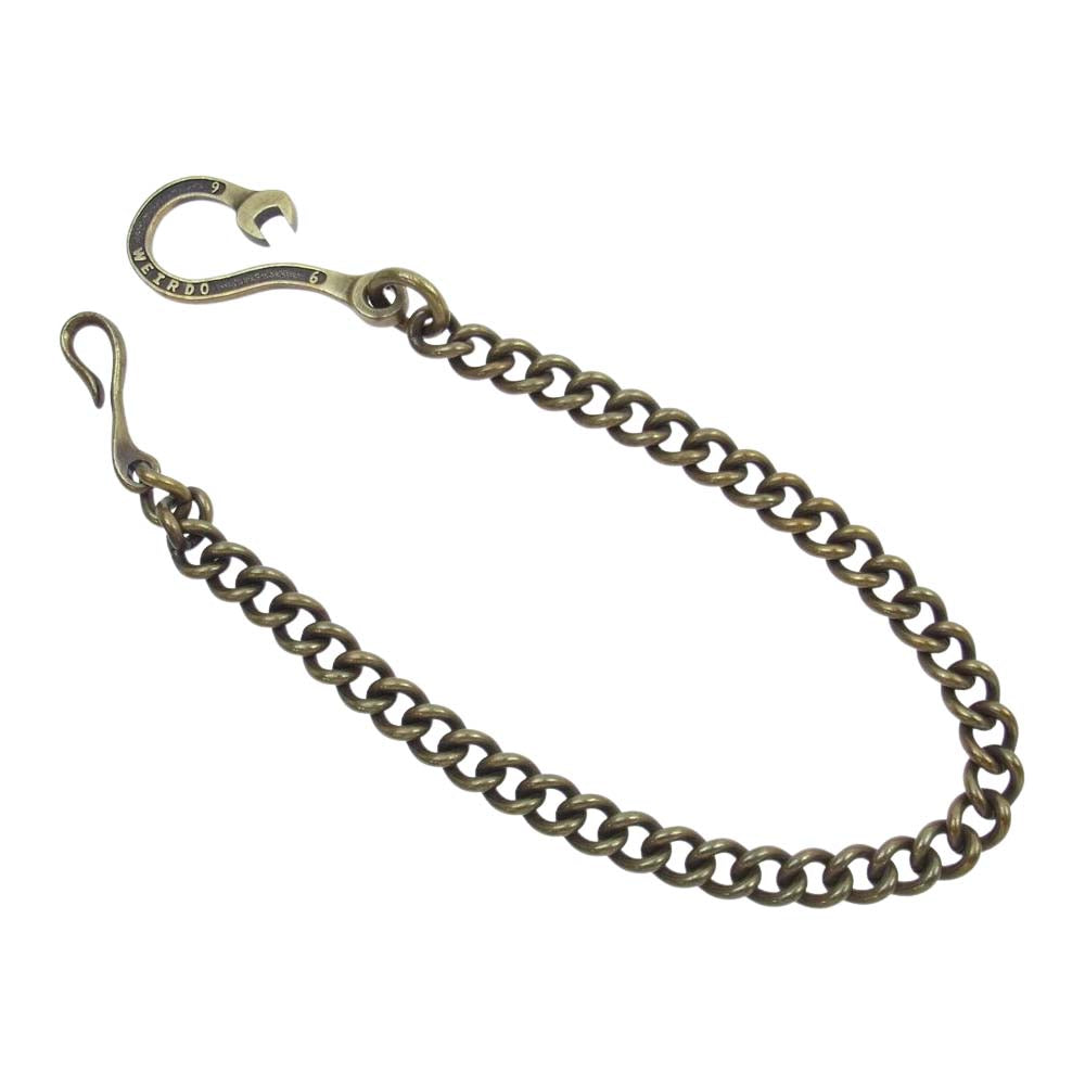 WEIRDO ウィアード Spanner Wallet Chain 真鍮 brass スパナ フック キーチェーン ウォレット チェーン ゴールド系【中古】