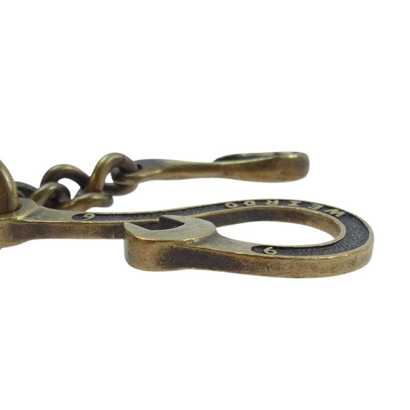 WEIRDO ウィアード Spanner Wallet Chain 真鍮 brass スパナ フック キーチェーン ウォレット チェーン ゴールド系【中古】