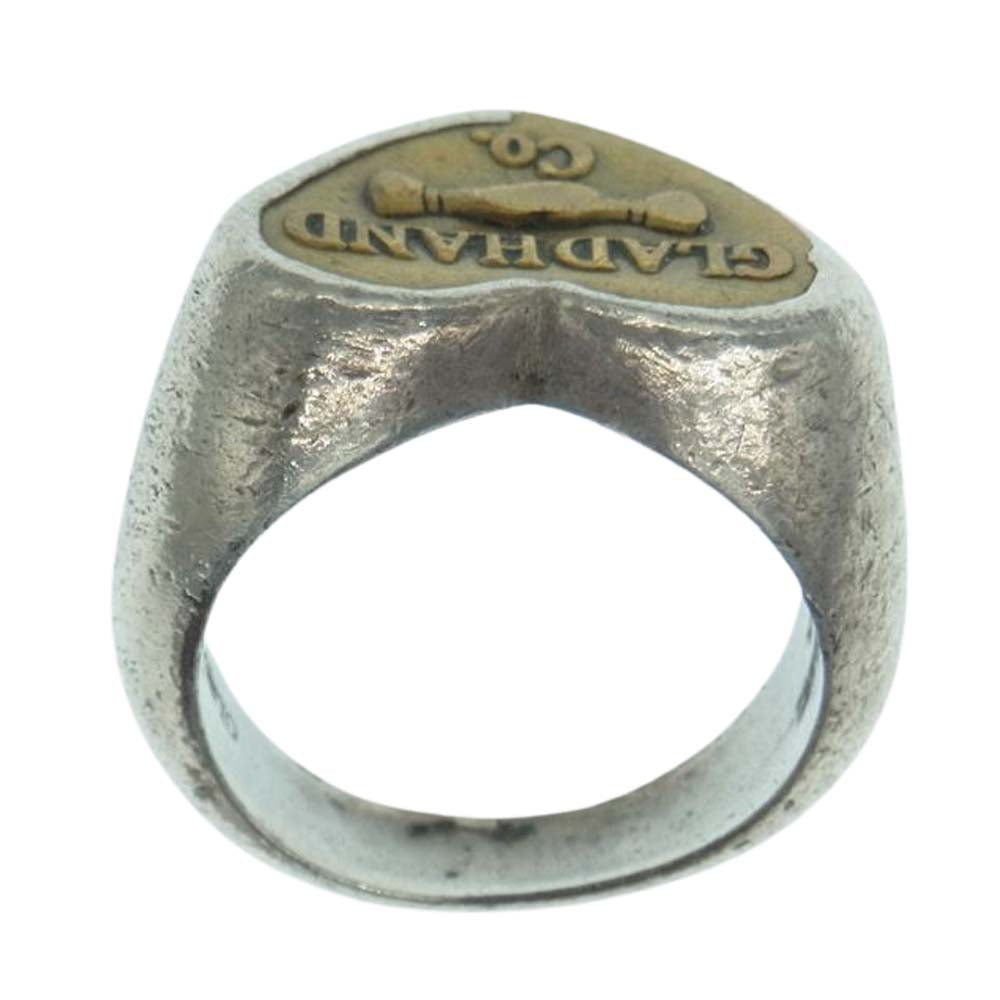 GLADHAND & Co. グラッドハンド BUTTOM RING HEART シルバー ボタン リング ハート シルバー系 ゴールド系【中古】
