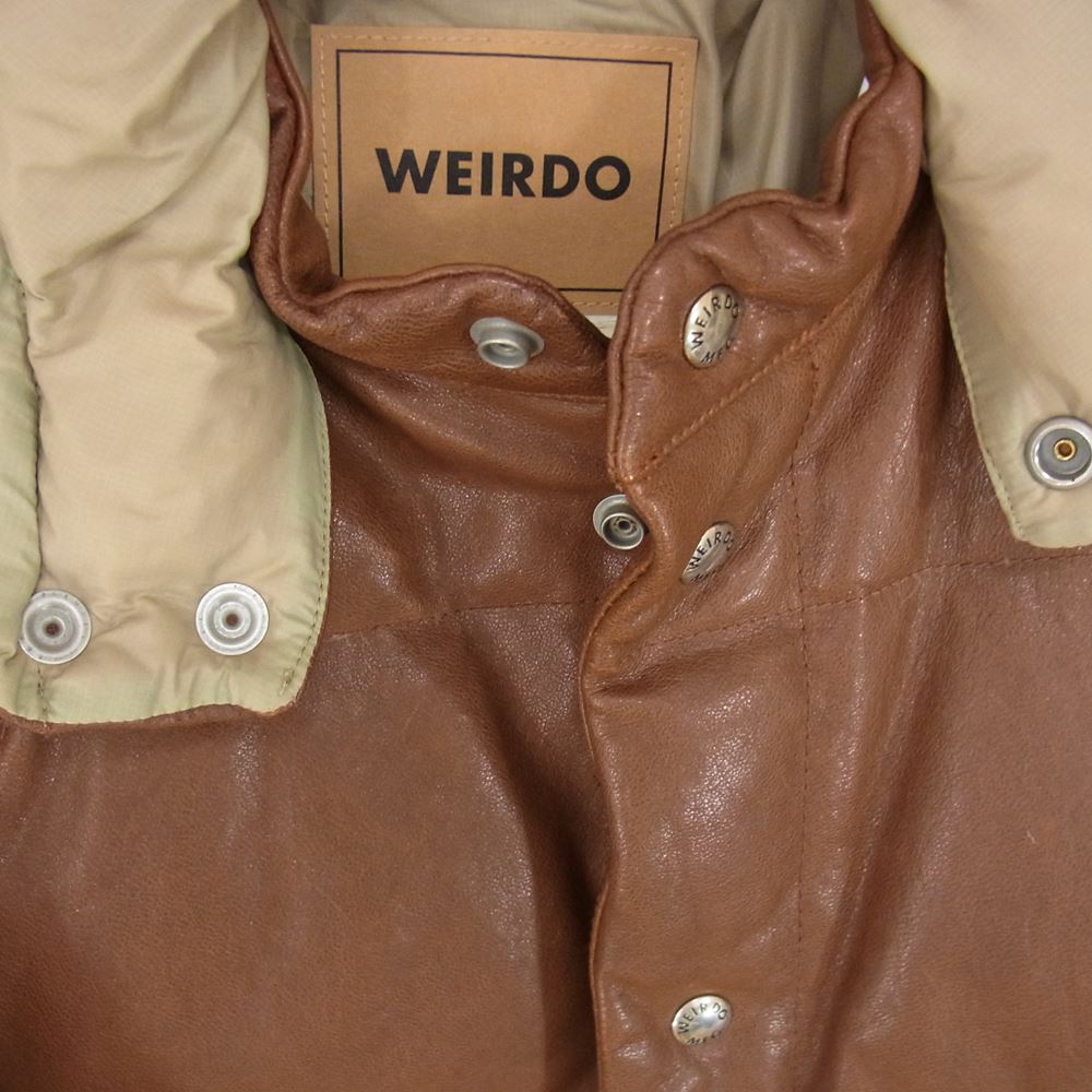 WEIRDO ウィアード 19AW WRD-19-AW-01 GOAT SKIN DOWN JACKET GROWN UP  ゴートスキン ダウン ジャケット ブラウン系 M【中古】