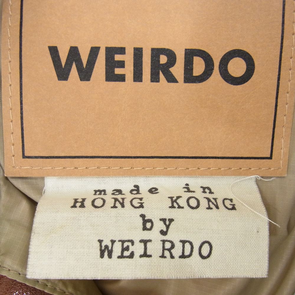 WEIRDO ウィアード 19AW WRD-19-AW-01 GOAT SKIN DOWN JACKET GROWN UP  ゴートスキン ダウン ジャケット ブラウン系 M【中古】