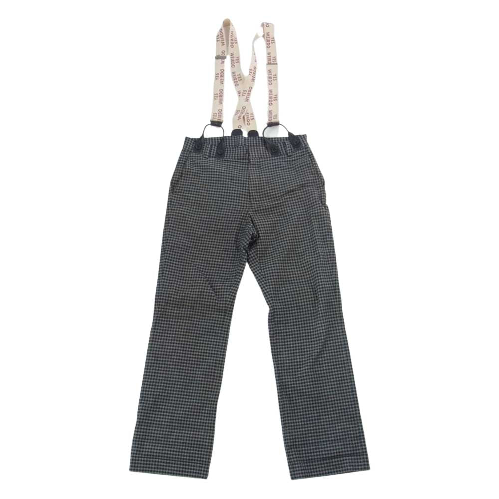 WEIRDO ウィアード 17AW WRD-17-AW-08 WRD-17-AW-09 WRD-17-AW-10 BICYCLE PLATES JACKET BICYCLE PLATES VEST BICYCLE PLATES PANTS ジャケット リバーシブルベスト サスペンダー付 パンツ 3ピースセット ブラック系 グレー系 M【中古】