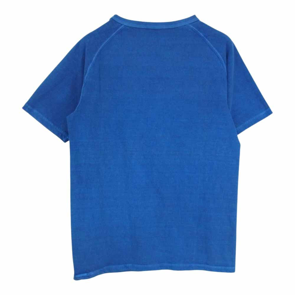 Nigel Cabourn ナイジェルケーボン 8038-00-21002 後染め BASIC T-SHIRT ベーシック Tシャツ ポケット ブルー系 46【新古品】【未使用】【中古】