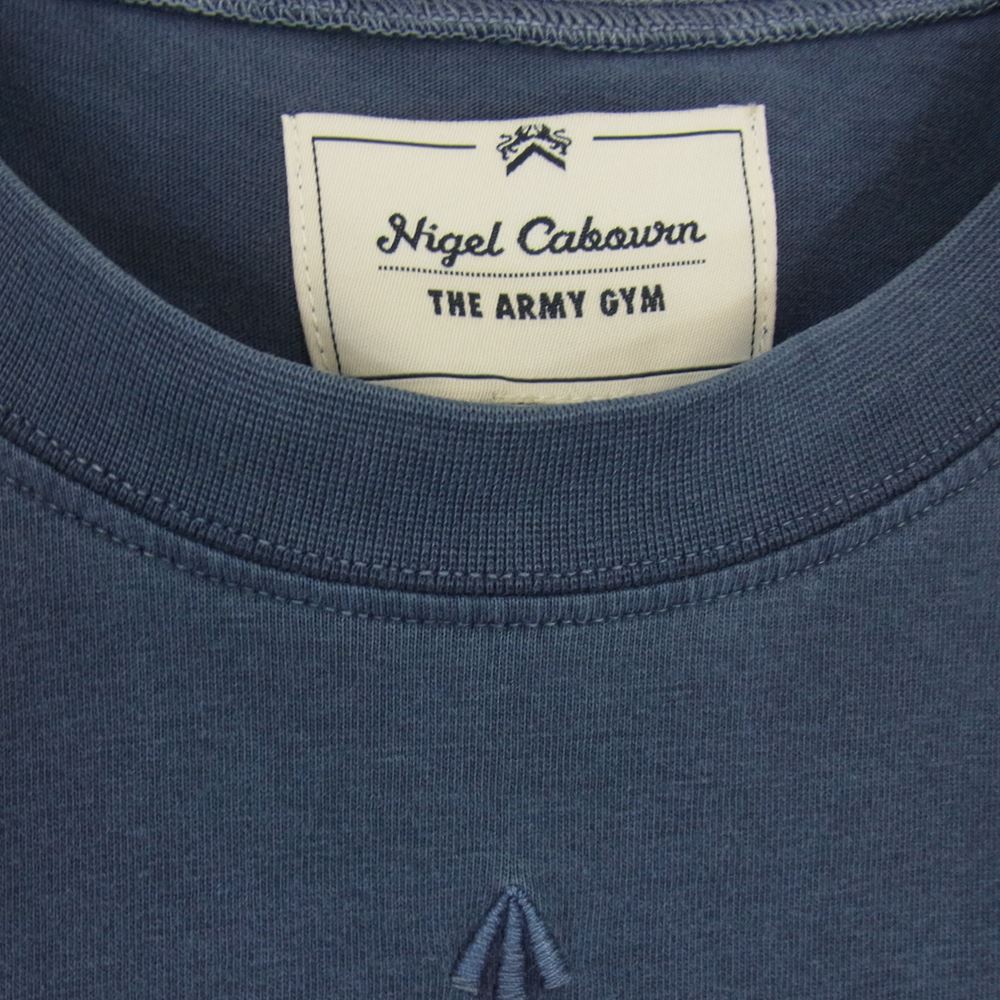 Nigel Cabourn ナイジェルケーボン 8042-21-21020 EMBROIDED ARROW TEE エンブロイデッドアロー Tシャツ NAVY グレー系 ブルーグレー XXL【新古品】【未使用】【中古】