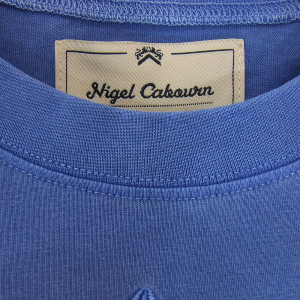 Nigel Cabourn ナイジェルケーボン 8042-21-21020 EMBROIDED ARROW TEE エンブロイデッドアロー Tシャツ ブルー系 L【新古品】【未使用】【中古】
