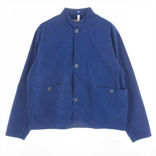 Nigel Cabourn ナイジェルケーボン 8046-13-80010 × LYBRO ライブロ RAILROAD JACKET COTTON TWILL スタンドカラー ジャケット ネイビー系 50【極上美品】【中古】