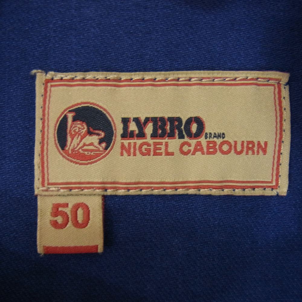 Nigel Cabourn ナイジェルケーボン 8046-13-80010 × LYBRO ライブロ RAILROAD JACKET COTTON TWILL スタンドカラー ジャケット ネイビー系 50【極上美品】【中古】