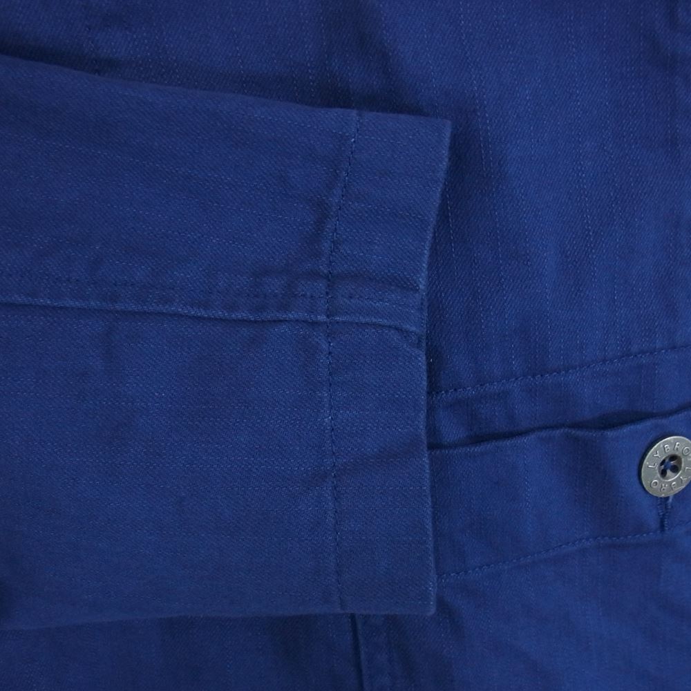 Nigel Cabourn ナイジェルケーボン 8046-13-80010 × LYBRO ライブロ RAILROAD JACKET COTTON TWILL スタンドカラー ジャケット ネイビー系 50【極上美品】【中古】