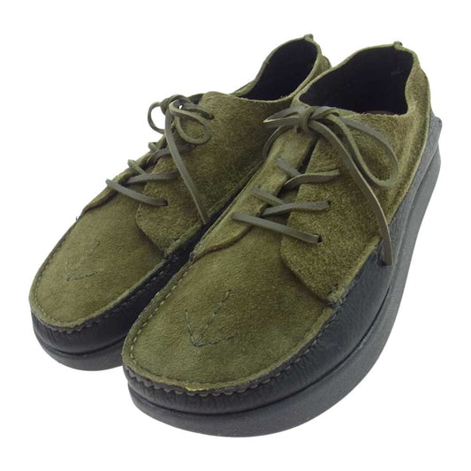 Nigel Cabourn ナイジェルケーボン 8045-12-62500  × Yogi Footwear FINN II ヨギーフットウェア スウェード レザー シューズ グリーン カーキ系 ブラック系【新古品】【未使用】【中古】