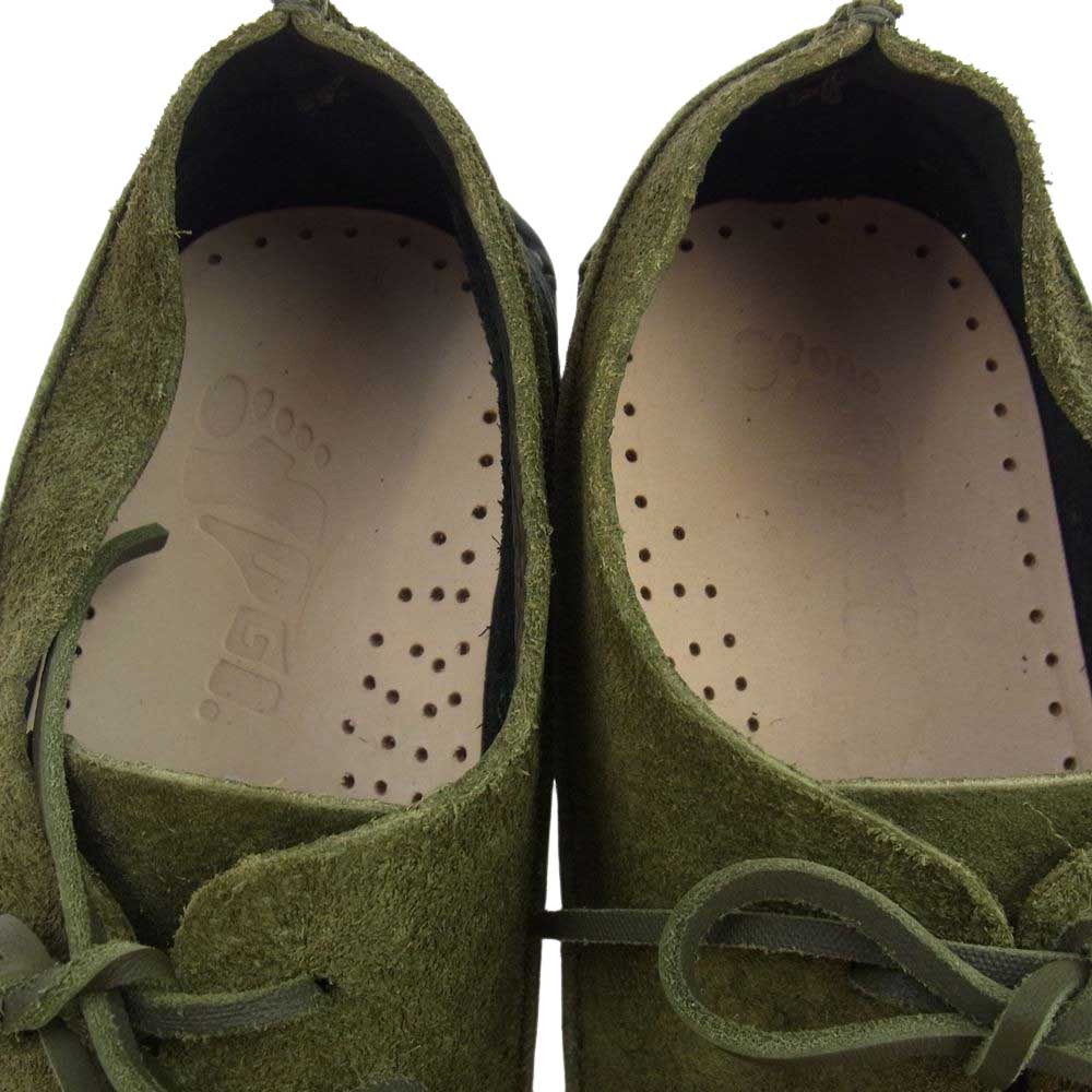 Nigel Cabourn ナイジェルケーボン 8045-12-62500  × Yogi Footwear FINN II ヨギーフットウェア スウェード レザー シューズ グリーン カーキ系 ブラック系【新古品】【未使用】【中古】