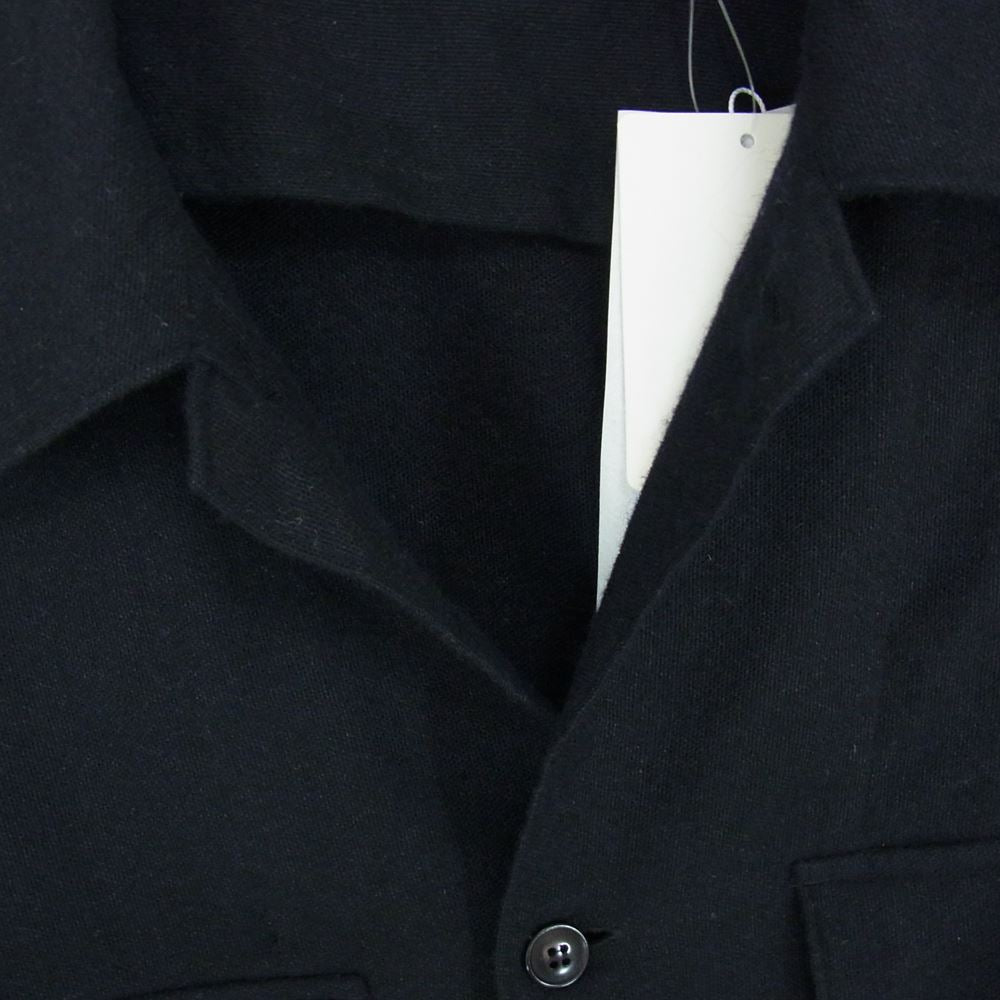 COMOLI コモリ 20AW S03-02007  カシミヤ和紙 CPO オープンカラー 長袖シャツ ネイビー系 3【中古】