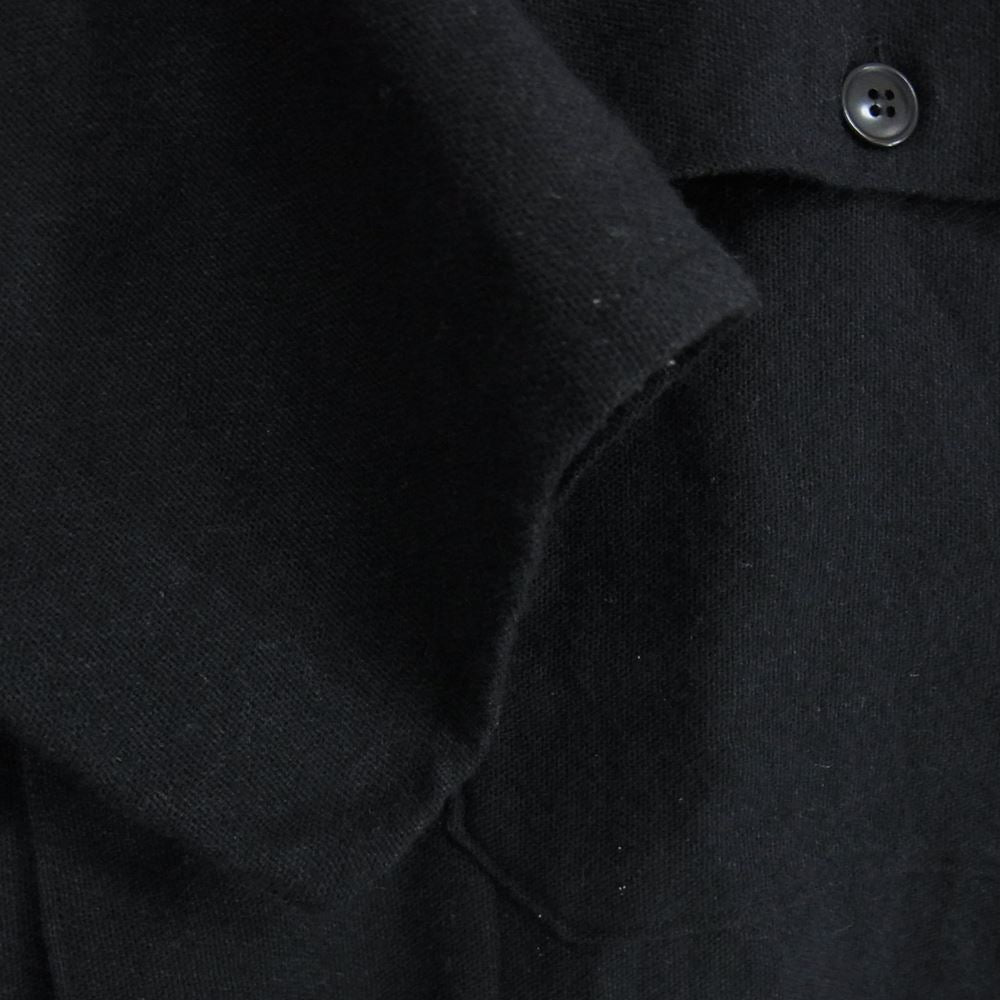 COMOLI コモリ 20AW S03-02007  カシミヤ和紙 CPO オープンカラー 長袖シャツ ネイビー系 3【中古】