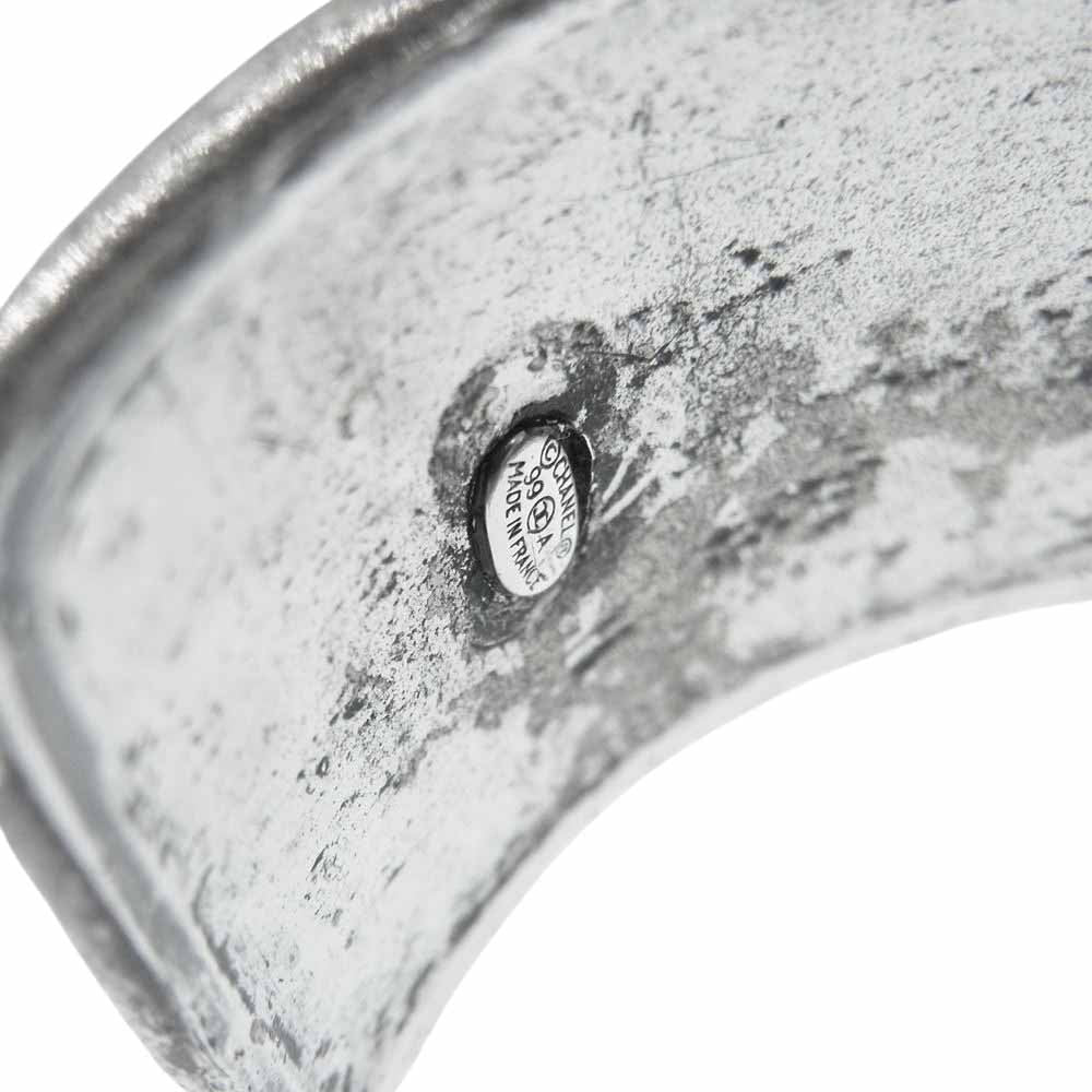 CHANEL シャネル ヴィンテージ ココマーク ロゴ バングル ブレスレット シルバー系【中古】
