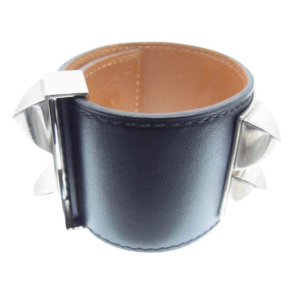 HERMES エルメス コリエドシアン ブレスレット バングル シルバー系 ブラック系【中古】