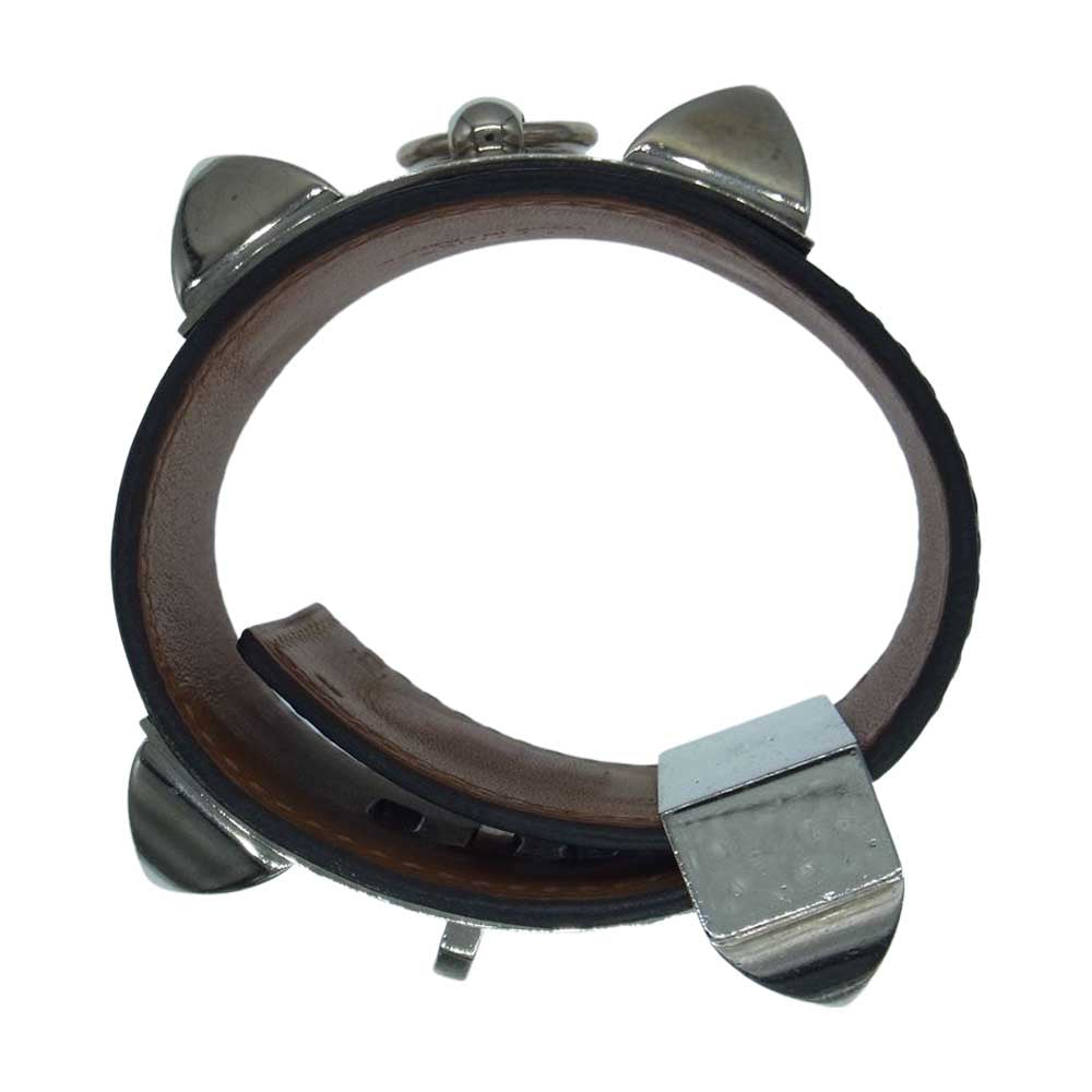 HERMES エルメス コリエドシアン ブレスレット バングル シルバー系 ブラック系【中古】