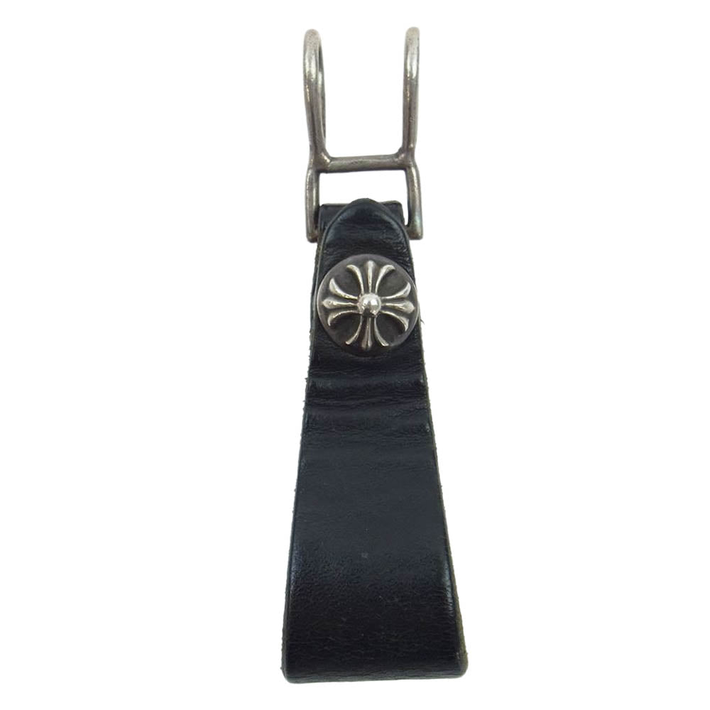 CHROME HEARTS クロムハーツ（原本無） BELTLOOP クロスボールボタン ベルトループ ブラック系【中古】