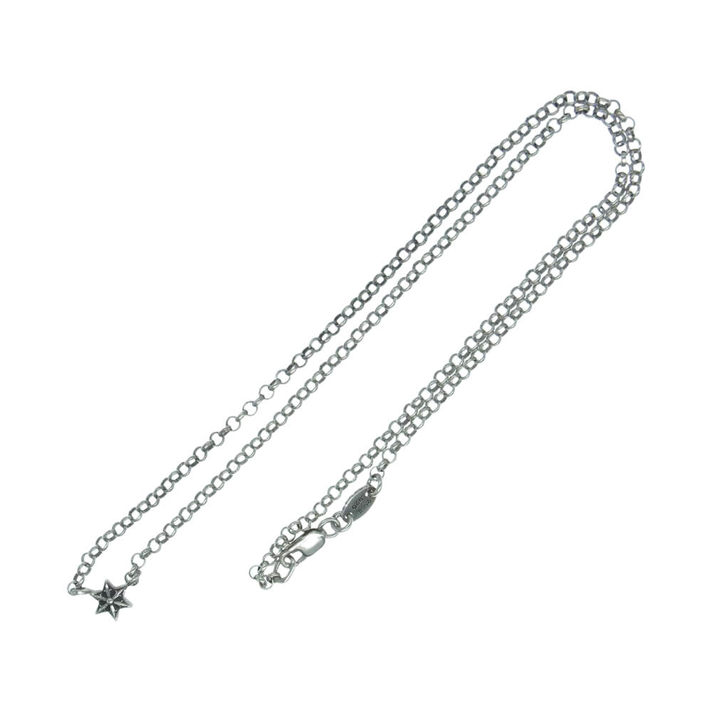 CHROME HEARTS クロムハーツ（原本無） スターチャーム ロールチェーン ネックレス 16インチ シルバー系【中古】