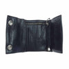 CHROME HEARTS クロムハーツ（原本無） 3FOLD 3フォールド クロスボタン レザーウォレット 3つ折り財布 ブラック系【中古】