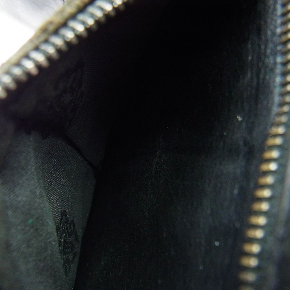 CHROME HEARTS クロムハーツ（原本無） 3FOLD 3フォールド クロスボタン レザーウォレット 3つ折り財布 ブラック系【中古】