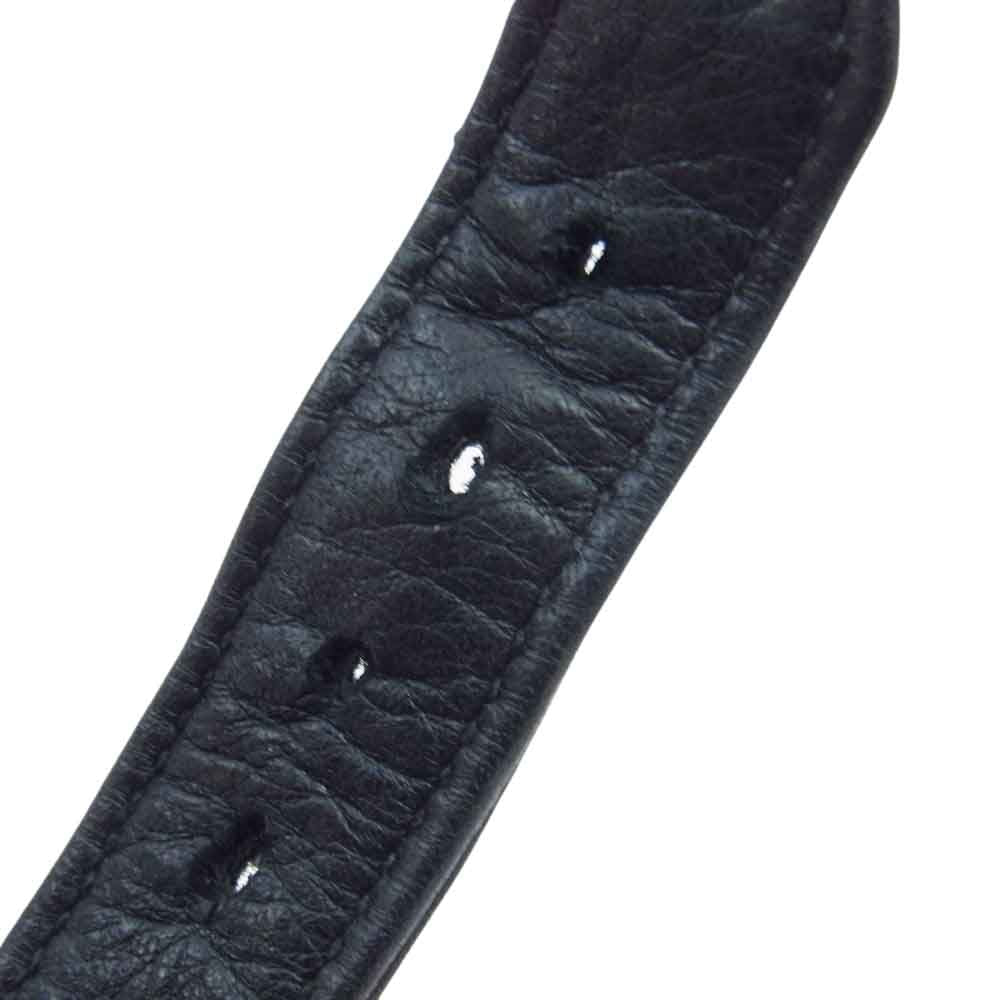 CHROME HEARTS クロムハーツ（原本無） BENT CH CROSS ベント ラージCHクロス ガンスリンガー レザーブレスレット ブラック系【中古】