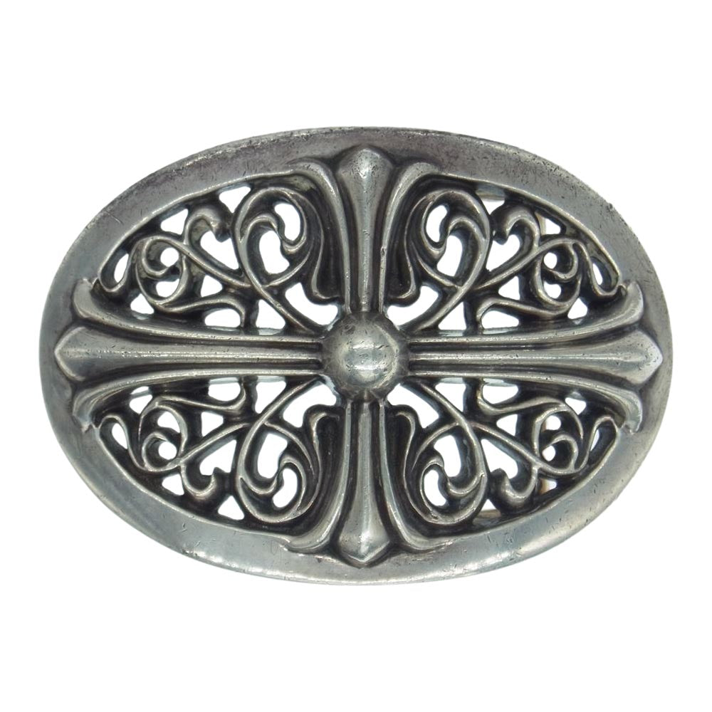CHROME HEARTS クロムハーツ（原本無） BUCKL OVAL CROSS 1.5 クラシックオーバル ベルト バックル シルバー系【中古】