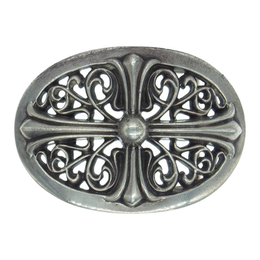 CHROME HEARTS クロムハーツ（原本無） BUCKL OVAL CROSS 1.5 クラシックオーバル ベルト バックル シルバー系【中古】
