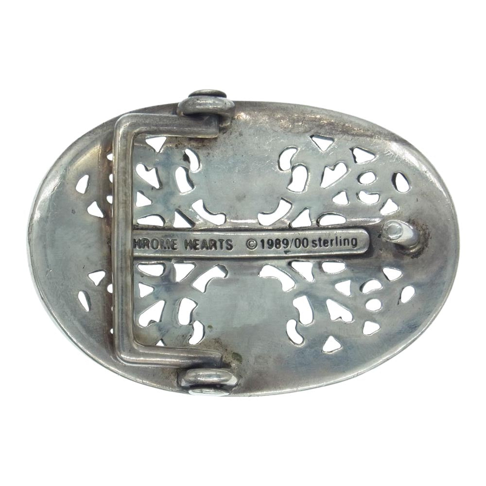 CHROME HEARTS クロムハーツ（原本無） BUCKL OVAL CROSS 1.5 クラシックオーバル ベルト バックル シルバー系【中古】