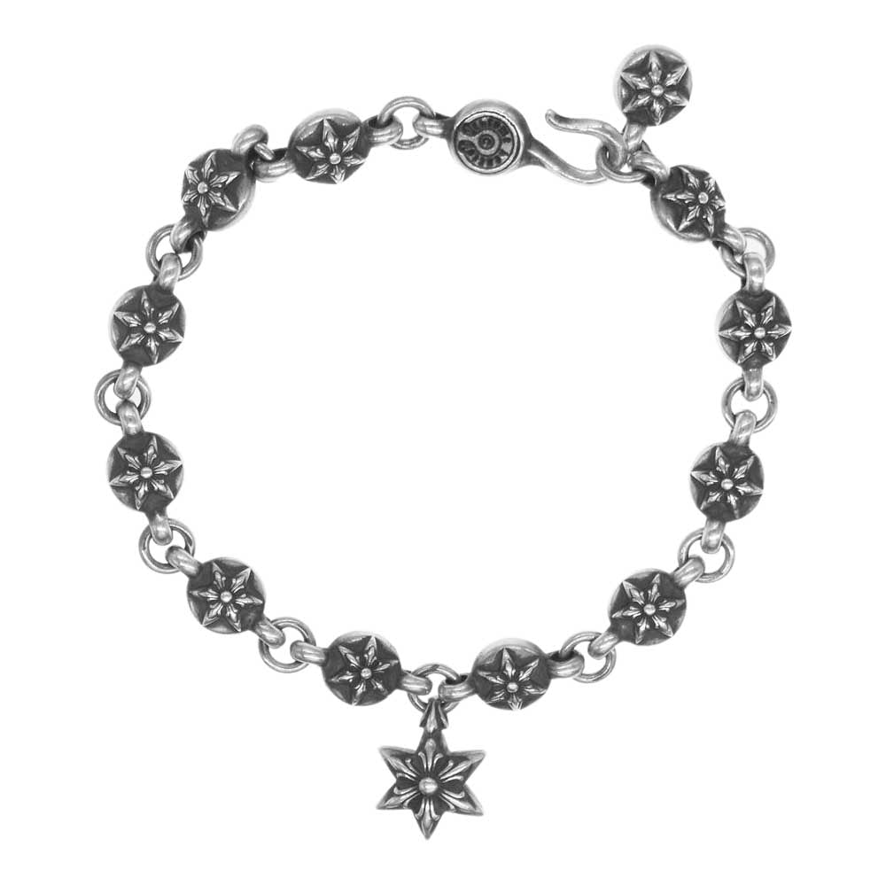 CHROME HEARTS クロムハーツ（原本無） NO1 BALL STAR #1スターボール 6ポイントスタードロップ ブレスレット シルバー系【中古】