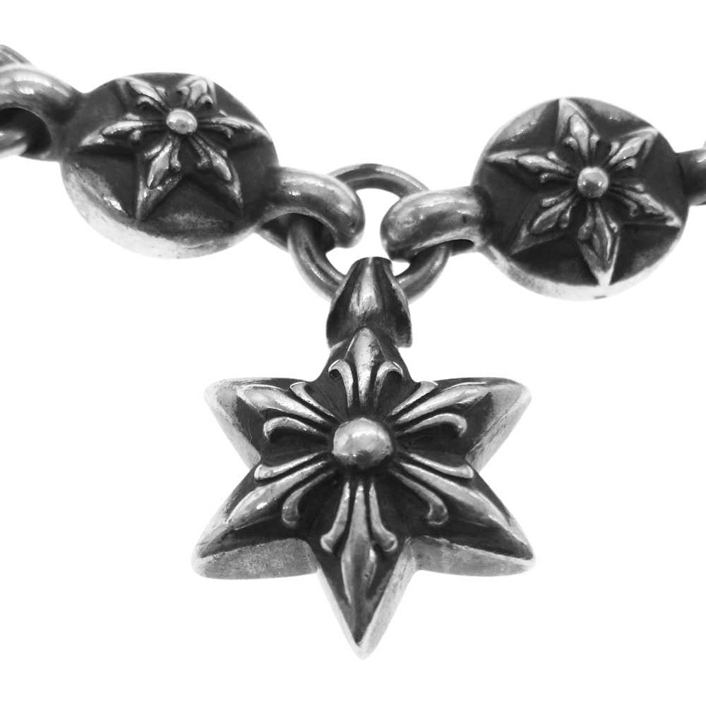 CHROME HEARTS クロムハーツ（原本無） NO1 BALL STAR #1スターボール 6ポイントスタードロップ ブレスレット シルバー系【中古】