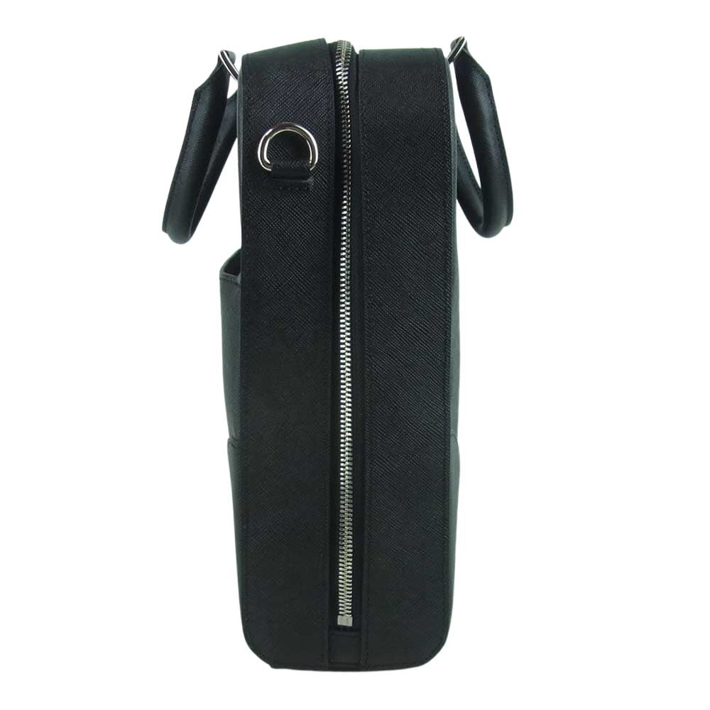 PELLE MORBIDA ペッレモルビダ pmo-ca015 Capitano キャピターノ CA015-ブリーフケース ビジネスバッグ 1室タイプ ブラック系【極上美品】【中古】