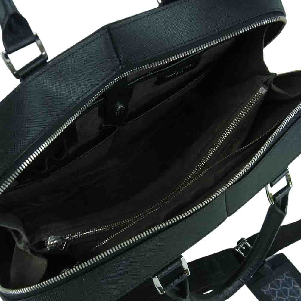 PELLE MORBIDA ペッレモルビダ pmo-ca015 Capitano キャピターノ CA015-ブリーフケース ビジネスバッグ 1室タイプ ブラック系【極上美品】【中古】