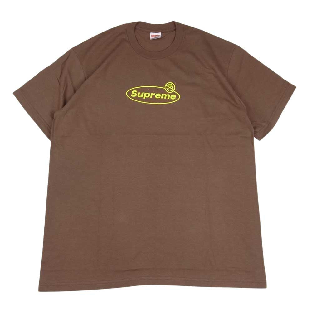 Supreme シュプリーム 22AW  Warning Tee ワーニング ロゴプリント 半袖 Tシャツ ブラウン系 M【新古品】【未使用】【中古】