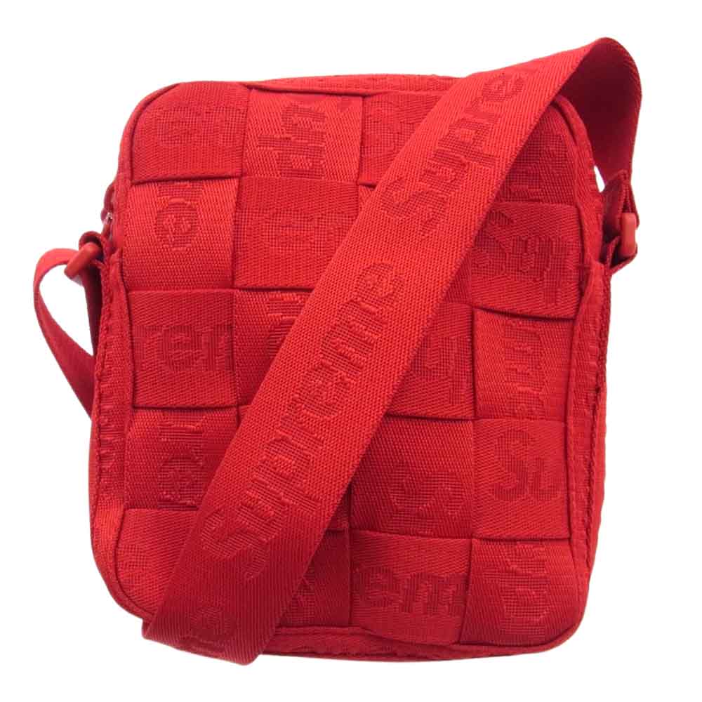 Supreme シュプリーム 23SS  Woven Shoulder Bag ウーブンショルダーバッグ 編み込み バッグ レッド系【新古品】【未使用】【中古】