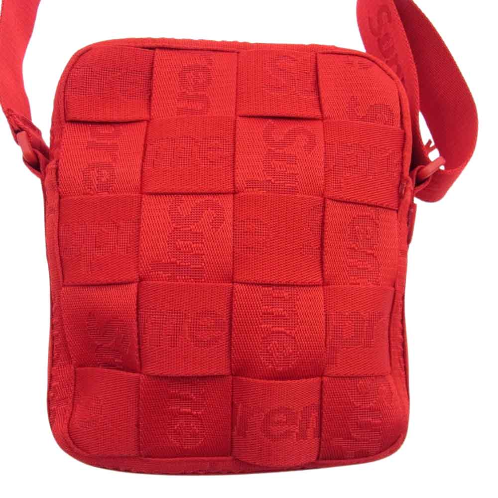 Supreme シュプリーム 23SS  Woven Shoulder Bag ウーブンショルダーバッグ 編み込み バッグ レッド系【新古品】【未使用】【中古】