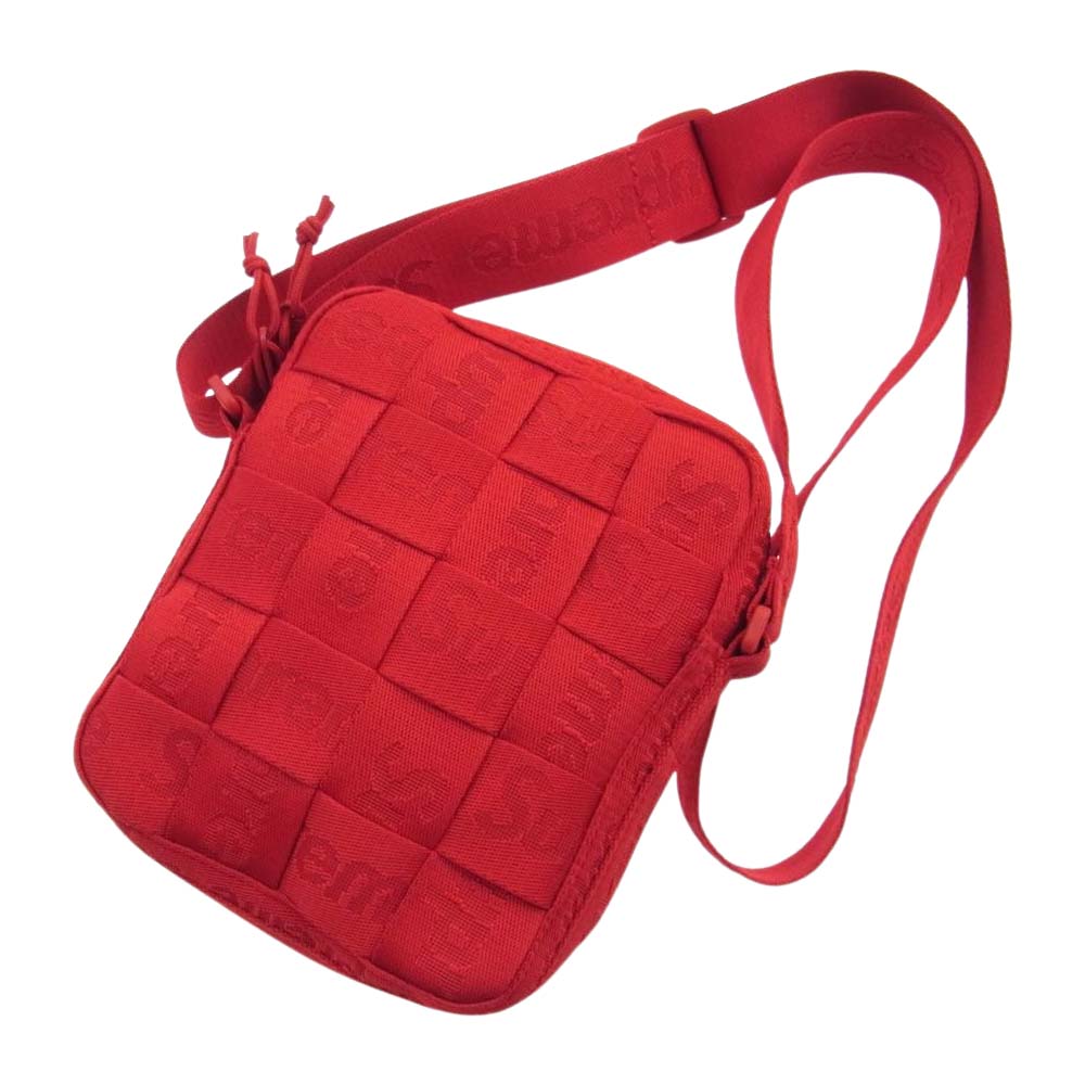Supreme シュプリーム 23SS  Woven Shoulder Bag ウーブンショルダーバッグ 編み込み バッグ レッド系【新古品】【未使用】【中古】