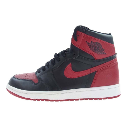NIKE AIR JORDAN ナイキ ジョーダン 555088-001 16年製 RETRO HIGH OG BANNED BRED レトロ バーンド ブレッド ハイカット スニーカー ブラック系 レッド系 27cm【美品】【中古】