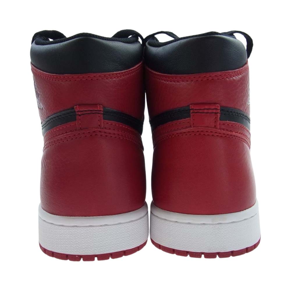 NIKE AIR JORDAN ナイキ ジョーダン 555088-001 16年製 RETRO HIGH OG BANNED BRED レトロ バーンド ブレッド ハイカット スニーカー ブラック系 レッド系 27cm【美品】【中古】
