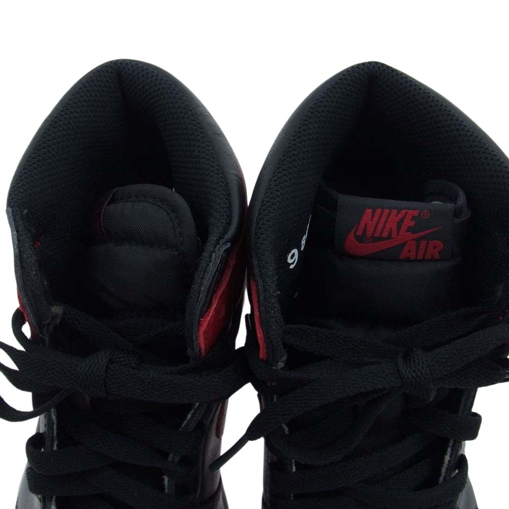 NIKE AIR JORDAN ナイキ ジョーダン 555088-001 16年製 RETRO HIGH OG BANNED BRED レトロ バーンド ブレッド ハイカット スニーカー ブラック系 レッド系 27cm【美品】【中古】