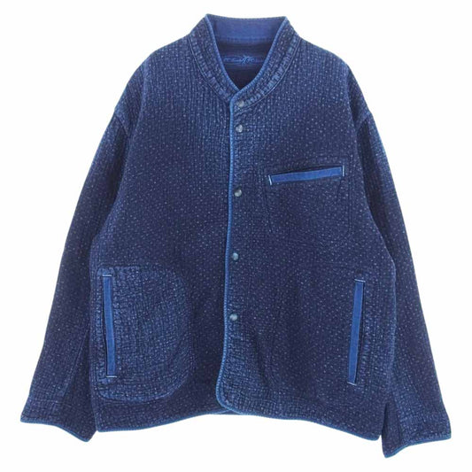 PORTER CLASSIC ポータークラシック 23SS PC-059-2102 NEW SASHIKO SHORT JACKET ニュー サシコ ショート ジャケット 刺子 ネイビー系 4【美品】【中古】