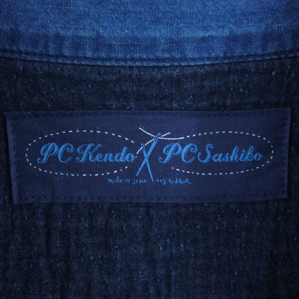 PORTER CLASSIC ポータークラシック 23SS PC-059-2102 NEW SASHIKO SHORT JACKET ニュー サシコ ショート ジャケット 刺子 ネイビー系 4【美品】【中古】