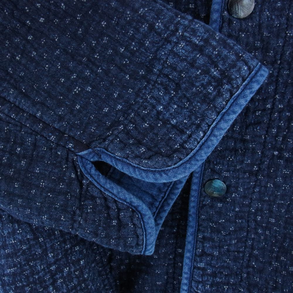 PORTER CLASSIC ポータークラシック 23SS PC-059-2102 NEW SASHIKO SHORT JACKET ニュー サシコ ショート ジャケット 刺子 ネイビー系 4【美品】【中古】