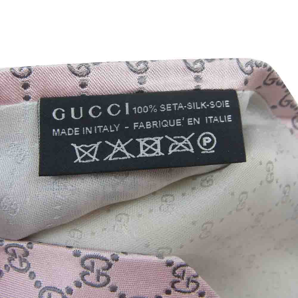 GUCCI グッチ GG柄 総柄 シルク100％ ネクタイ ピンク ピンク系【美品】【中古】