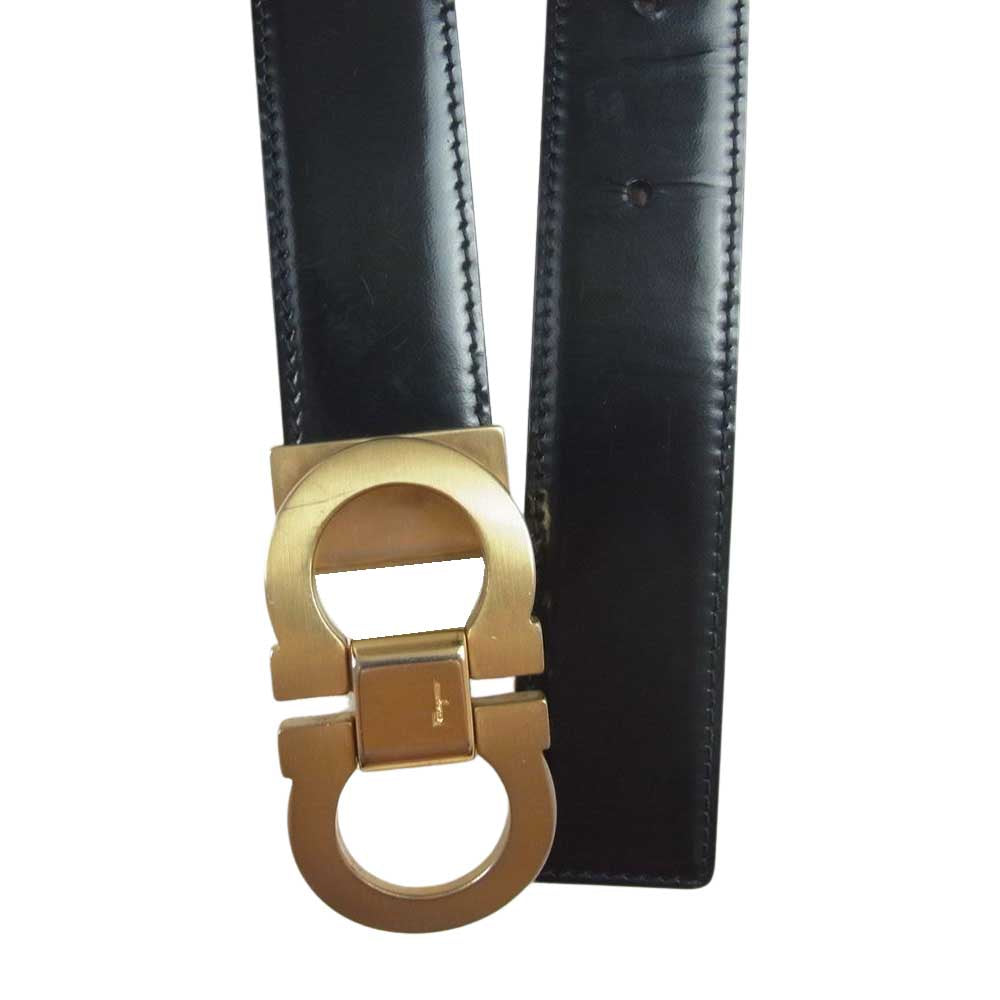 Salvatore Ferragamo サルヴァトーレフェラガモ ガンチーニ バックル レザー ベルト ブラック系【中古】