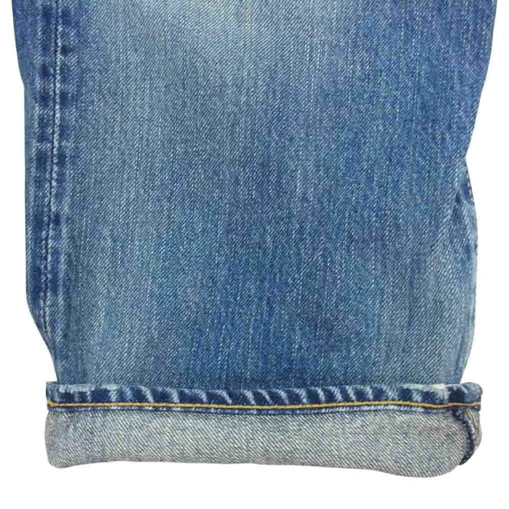 HYSTERIC GLAMOUR ヒステリックグラマー 0211AP11 CLASH加工 UNITE スタッズ クロップド デニム パンツ インディゴブルー系 34【中古】