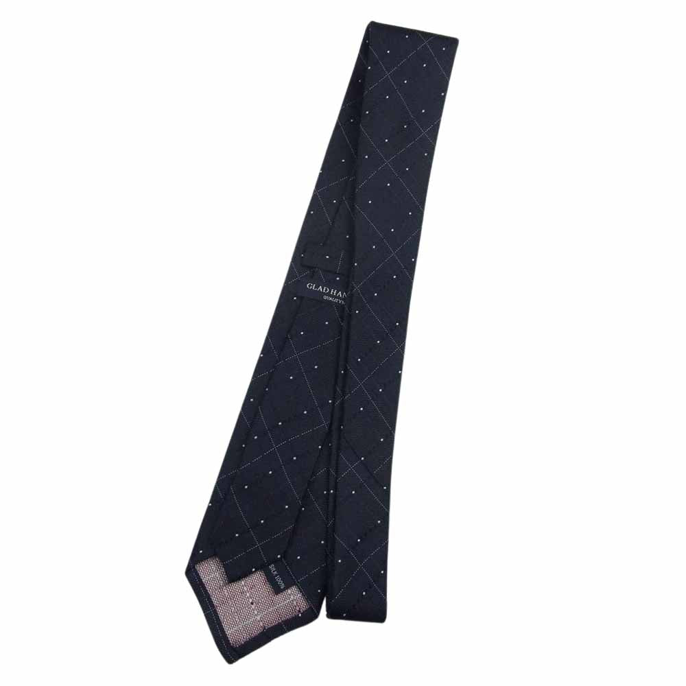 GLADHAND & Co. グラッドハンド GH TIE ネクタイ チェック柄  ネイビー系【中古】
